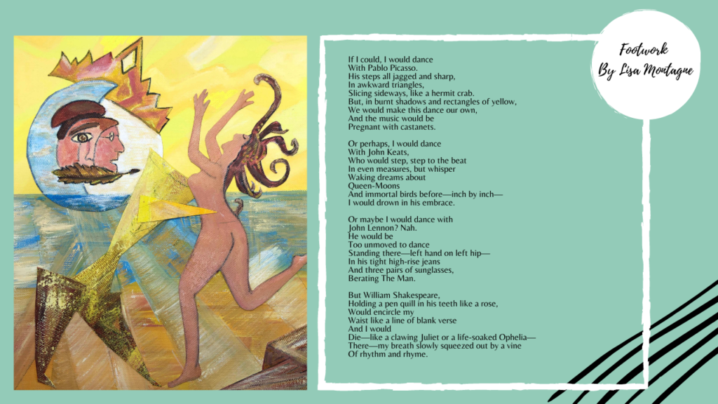 This illustration and poem are about the joys of dance and the arts.